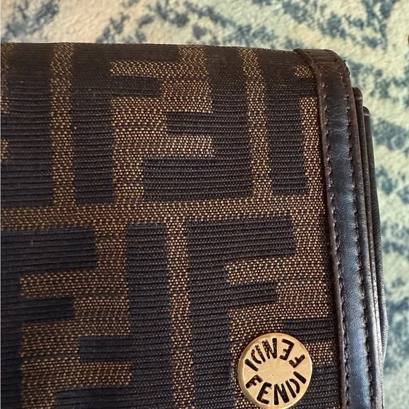 Vintage Fendi TriFold Diamond Print Wallet